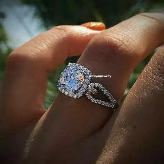 3.10Ct Round Cut Lab Created Diamond Women’s Anniversary 925 Silver Gift Ring