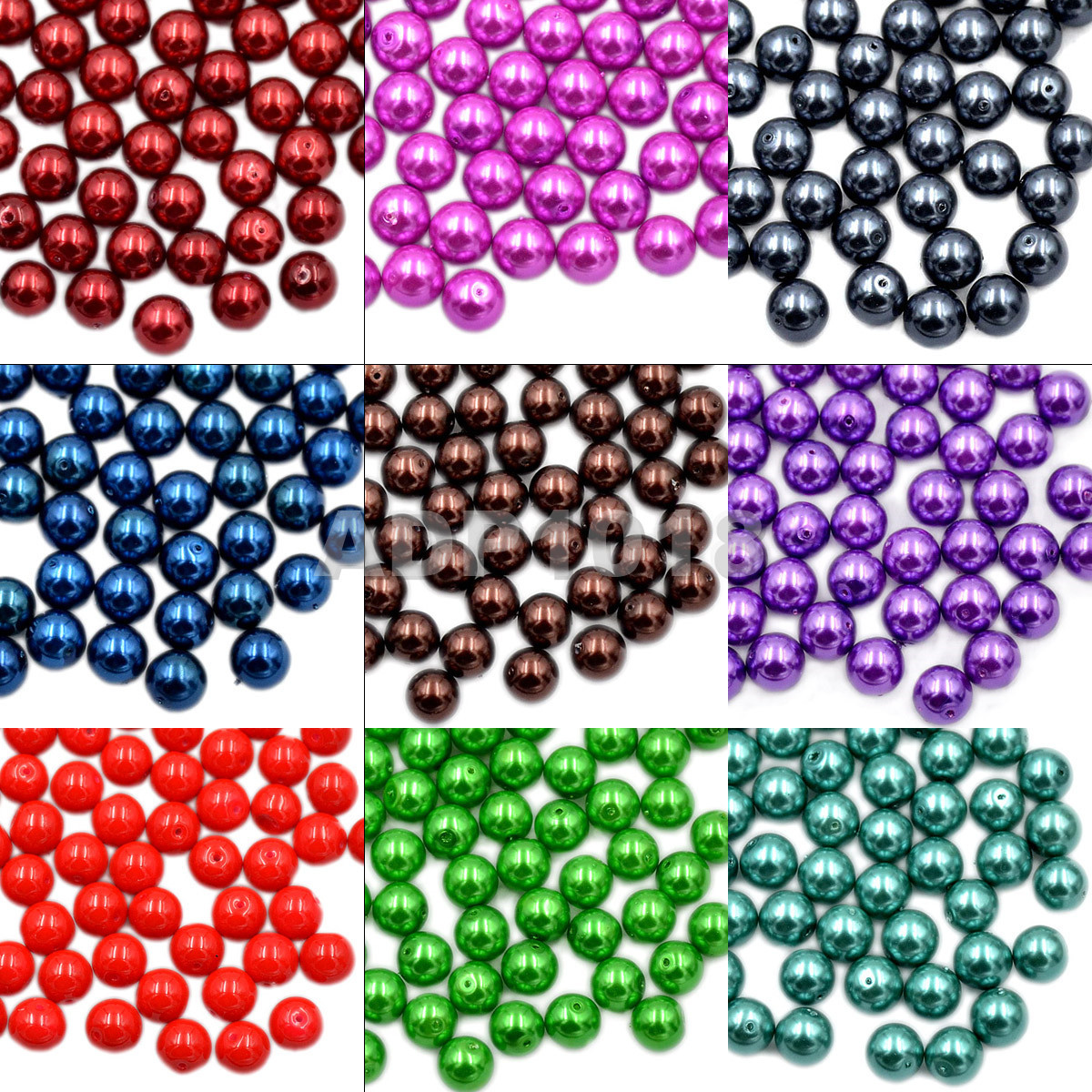 200pcs Top Quality Czech Glass Pearl Round Loose Beads 3mm 4mm 6mm 8mm 10mm 12mm