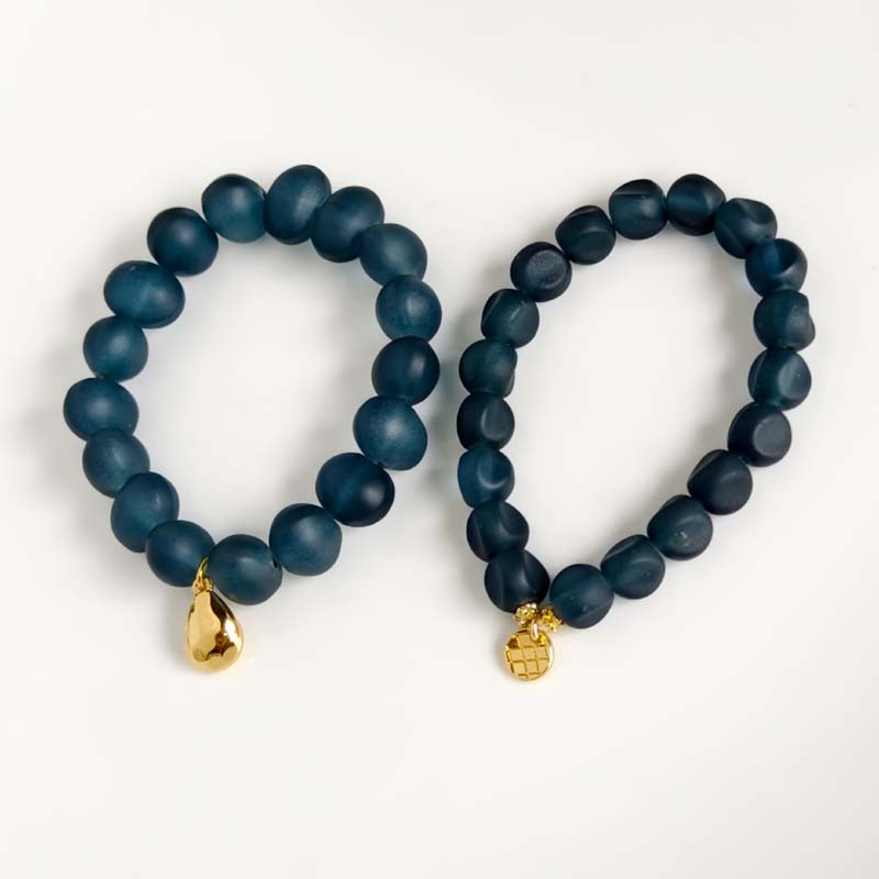 New 2pcs Talbots Bead Stretch Bracelet Gift Chic Women Party Vacation Jewelry