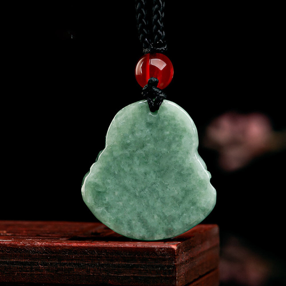Real Grade A Natural Green Jade Jadeite Women Blessing Small Buddha Pendant 5g