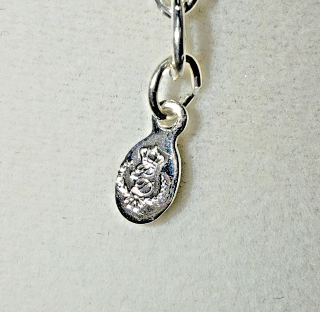 Vintage Signed Premier Designs Silver-Tone Blue Baguette Slide Pendant Necklace