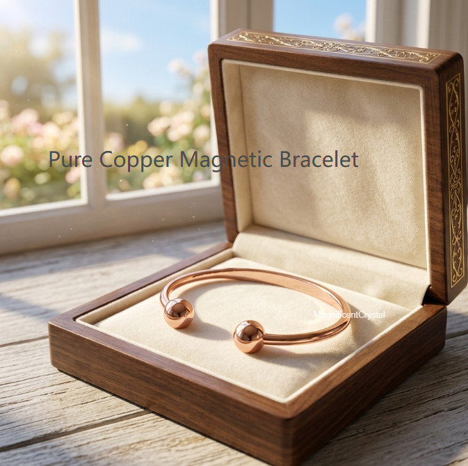 Pure Copper Magnetic Therapy Ball Bracelet High Power Arthritis Pain Relief Cuff