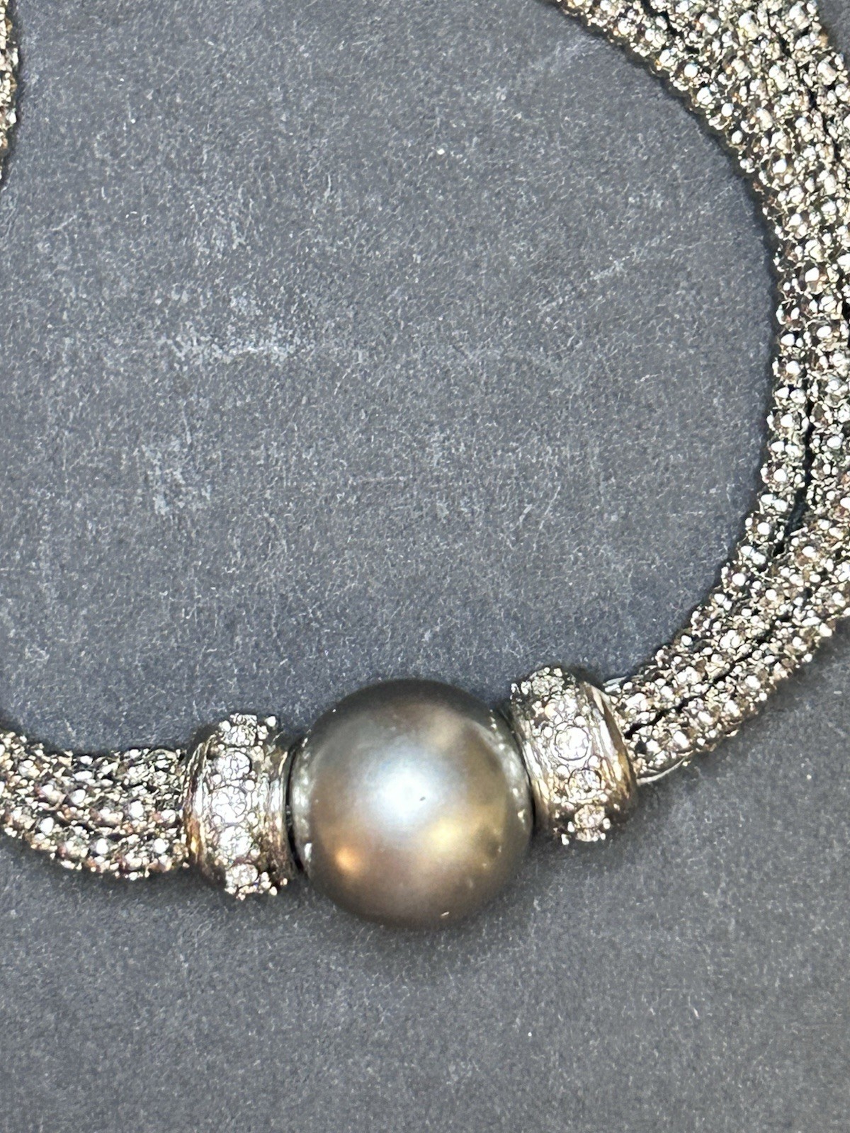 Premier Designs PURE SOPHISTICATION Bracelet Silver Popcorn Faux Pearl Crystals
