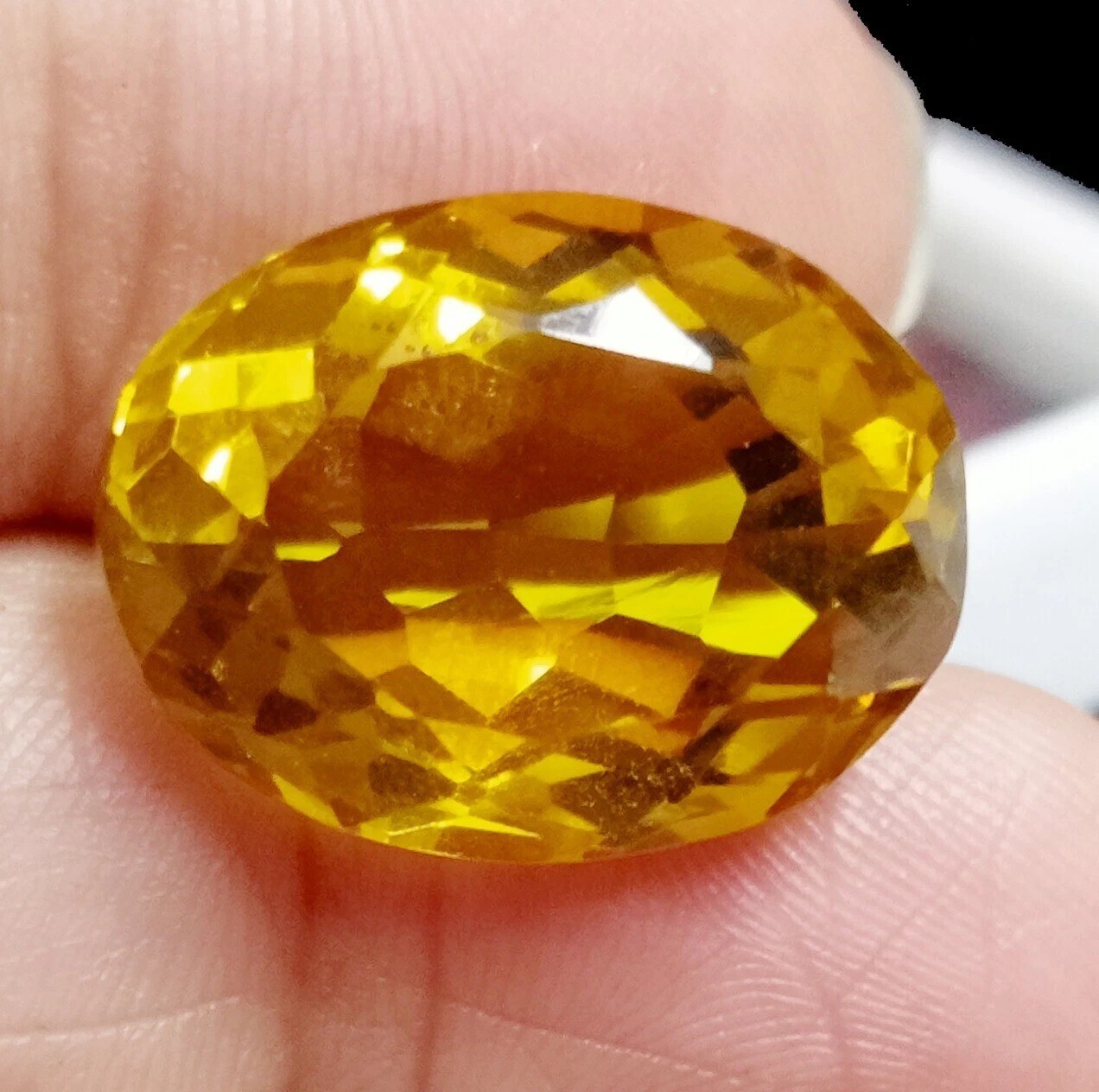 Amazing Yellow Topaz Oval Cut 15+ Ct EGL Natural Certified Loose Gemstone