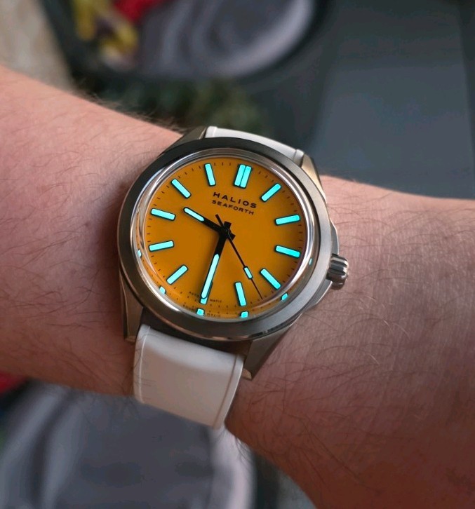 Halios Seaforth IV Ti Bahama Yellow Automatic Watch