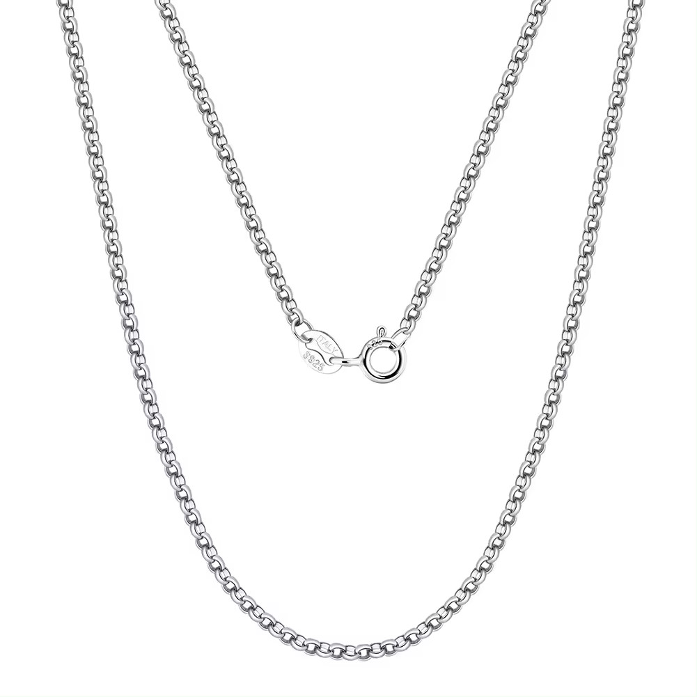 Sterling Silver Belcher Chain Necklace – 1.5mm – 16″ 18″ 20″ 22″ 24″ 26″ 30″