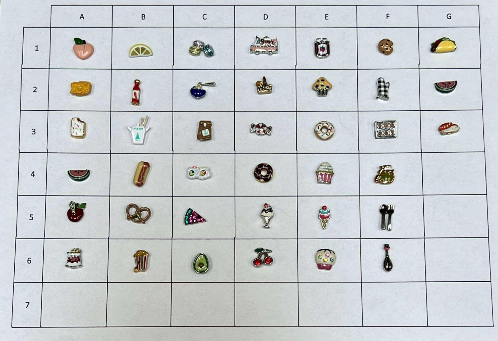 Origami Owl Food Charms NEW