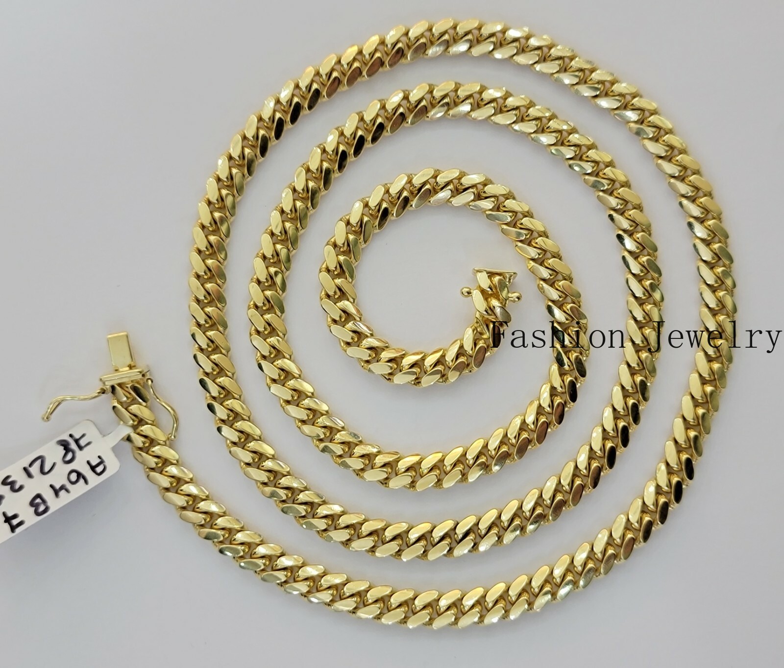 Solid 10k Gold Miami Cuban Link Chain Necklace 6mm 20″/22″ Men 10kt Yellow Gold