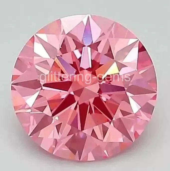 5.10 Ct Natural Pink Diamond VVS1 D Grade Round Cut 12mm IGL Certified 5AOE