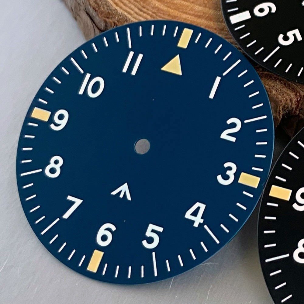 33.5mm Black Blue Watch Dial Hand Set Luminous Fit NH35 NH36 ETA 2824 VH31 Movt