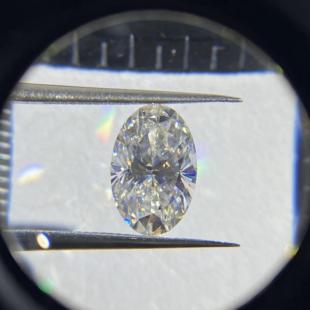 Moissanite Oval Cut Loose Stone D Color VVS1 GRA Certified 3mm-14mm 0.1CT-10CT