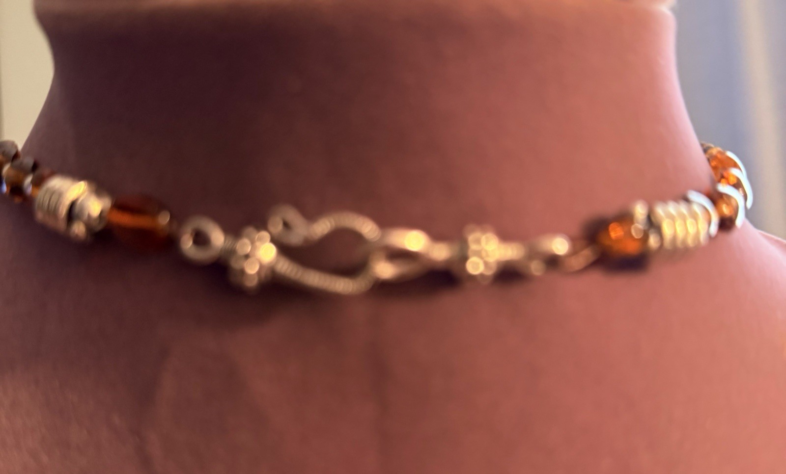 Jade 2 Monkey Chineses Monthly Symbol And Amber Necklace