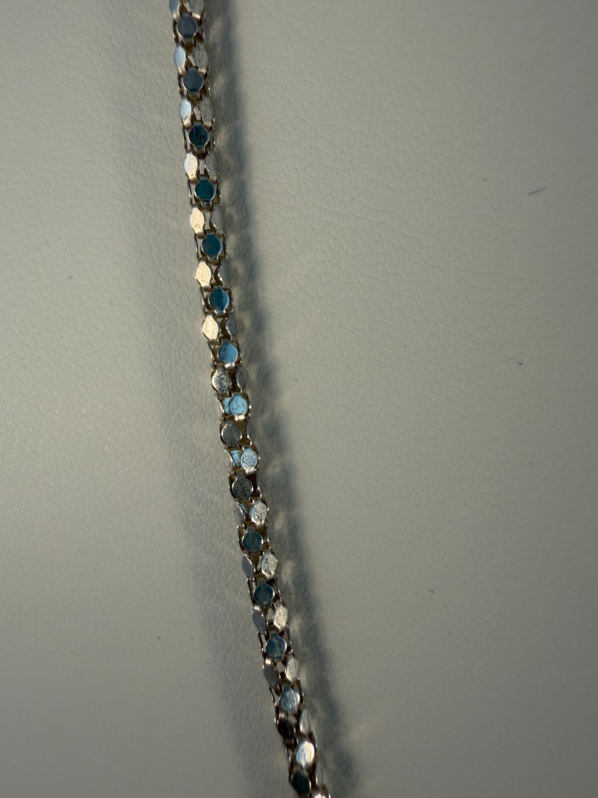 Vintage Sterling Silver Chain Snake Scale Popcorn 24″ 6g Gorgeous Stamped FAS