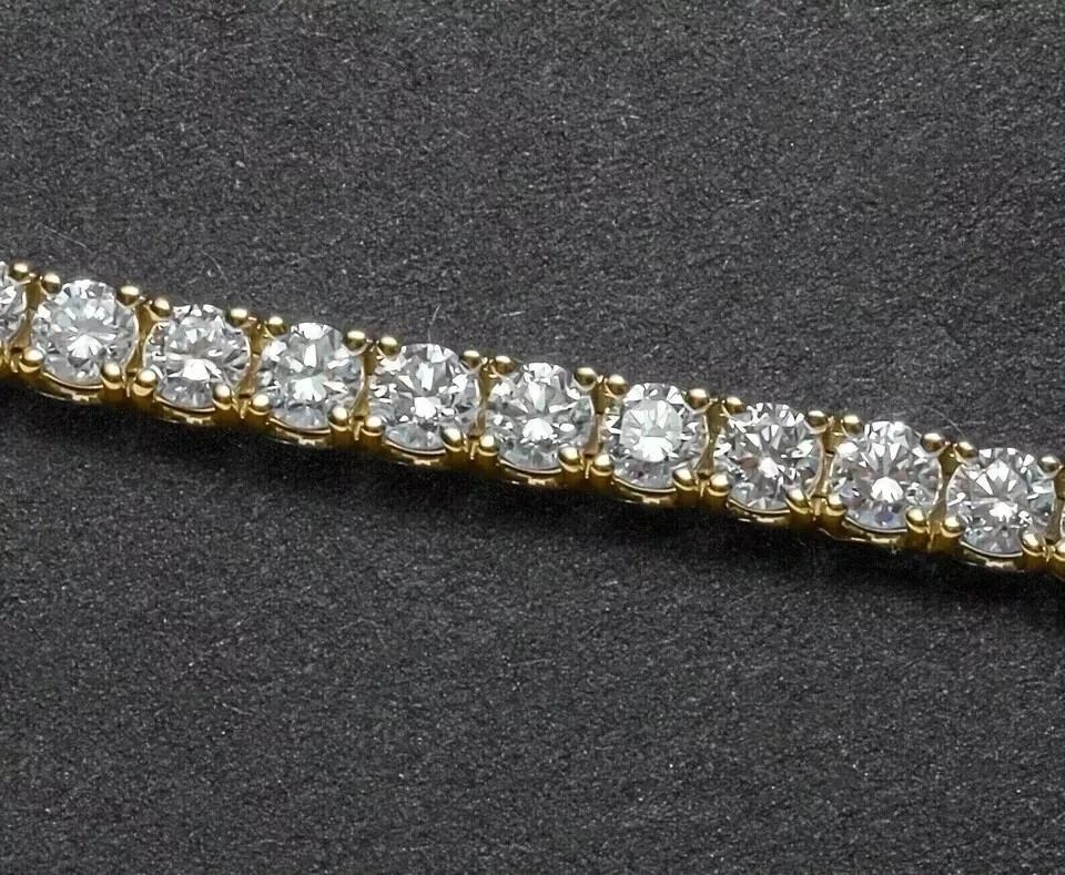 5Ct Round Cut Lab Created Diamond Women’s Tennis Bracelet 14K Yellow Gold Plated