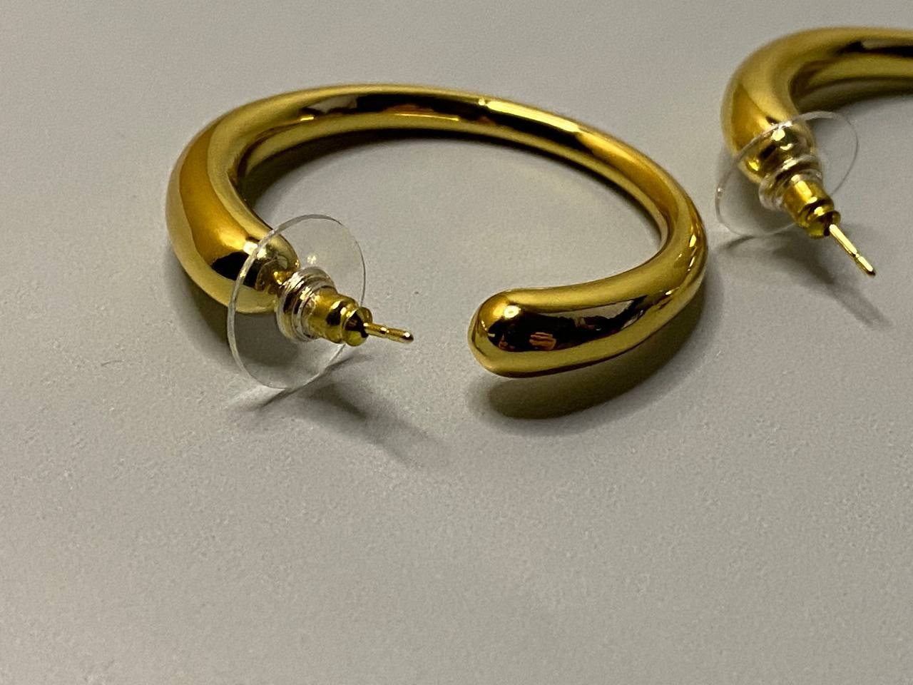 Yves Saint Laurent Gold Chunky Hoop Earrings