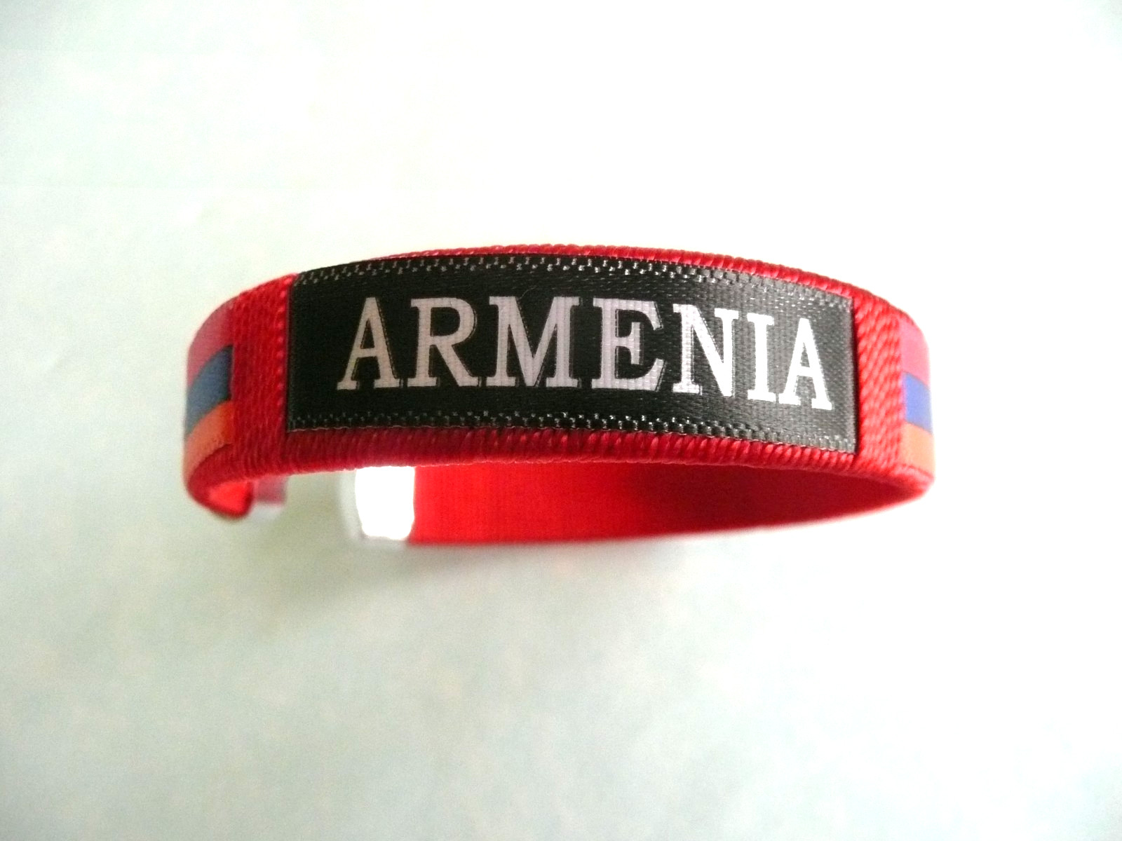 RED BLUE ORANGE ARMENIAN FLAG COLOR BRACELET ARMENIA Ես հայ Եմ