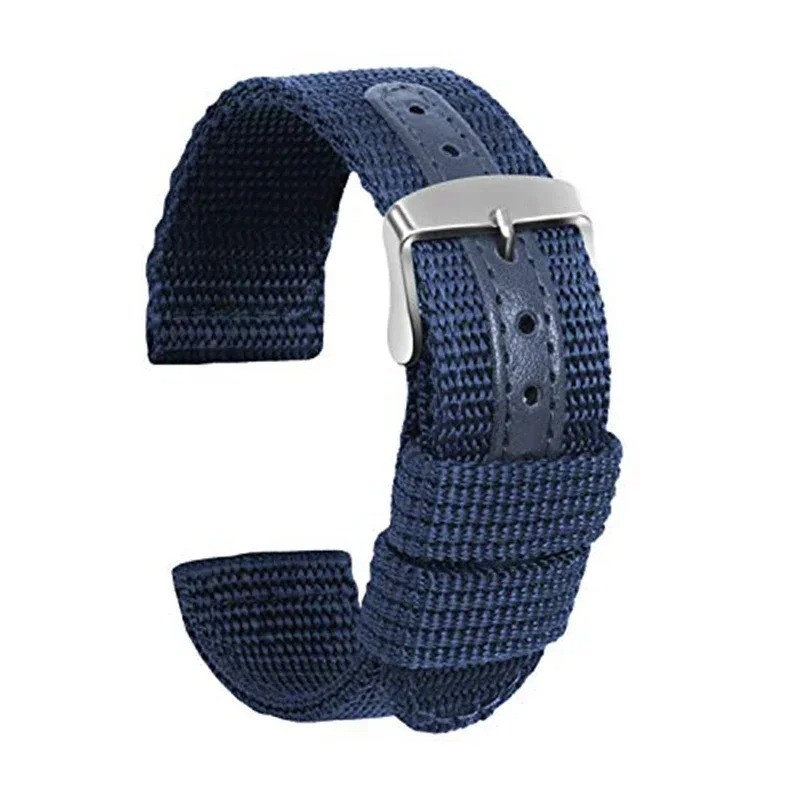 18mm 20mm 22mm 24mm Military Canvas Nylon Wrist Watch Band Strap Bracelet Sport