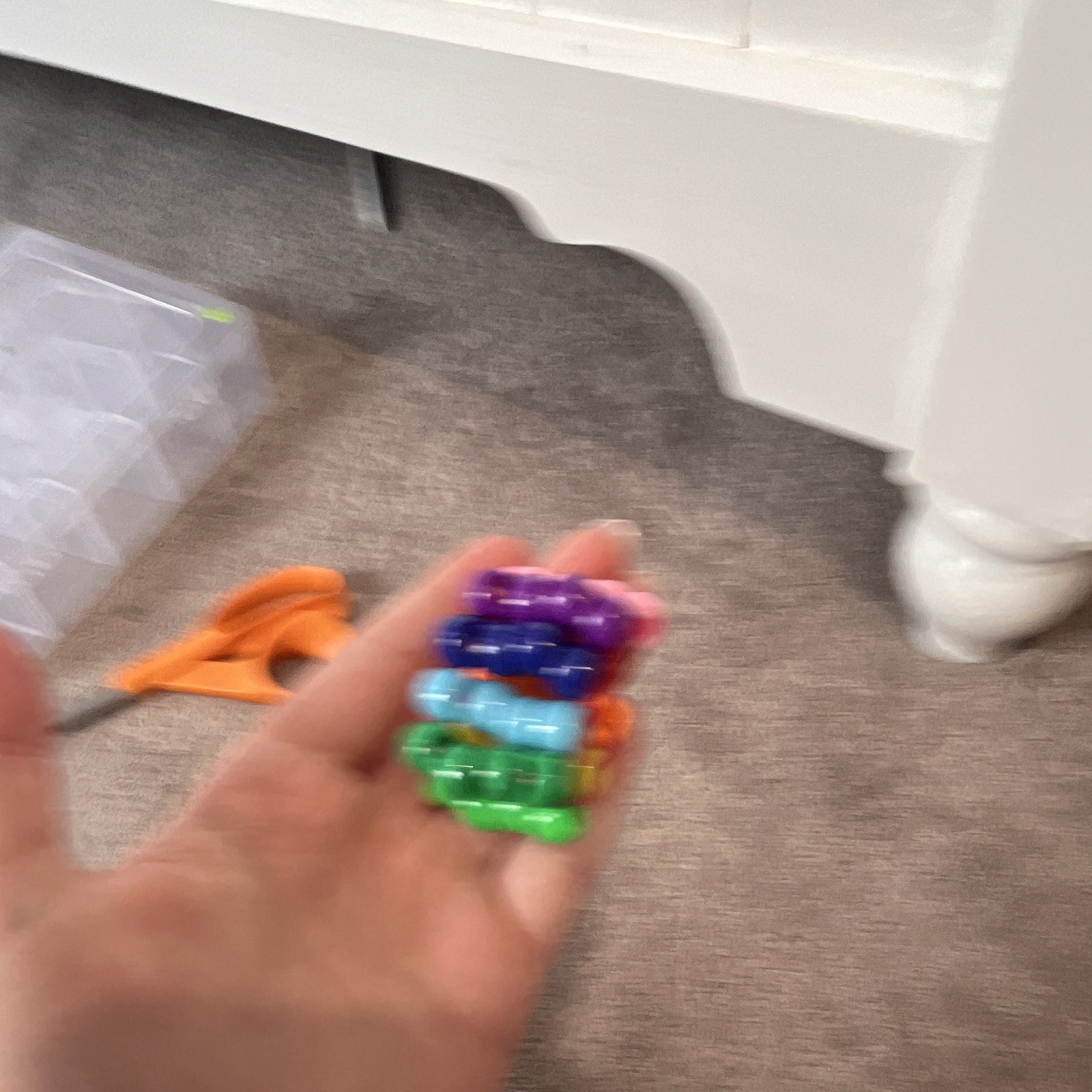 Multicolor Plastic pride ladder cuff ring