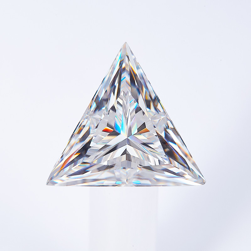 Loose Moissanite Gemstone White D Color Triangle Cut VVS1 With Certificate