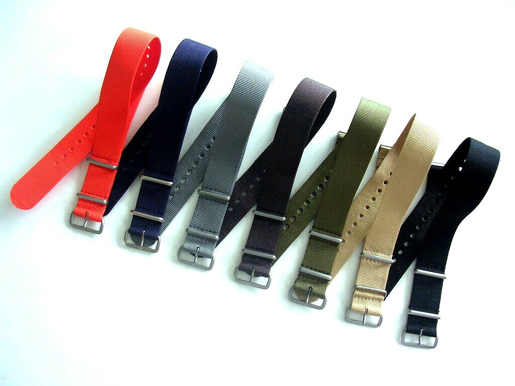 NATO® Ballistic nylon watch band strap 19mm Blue-Grey G10 RAF Bond IW SUISSE 16