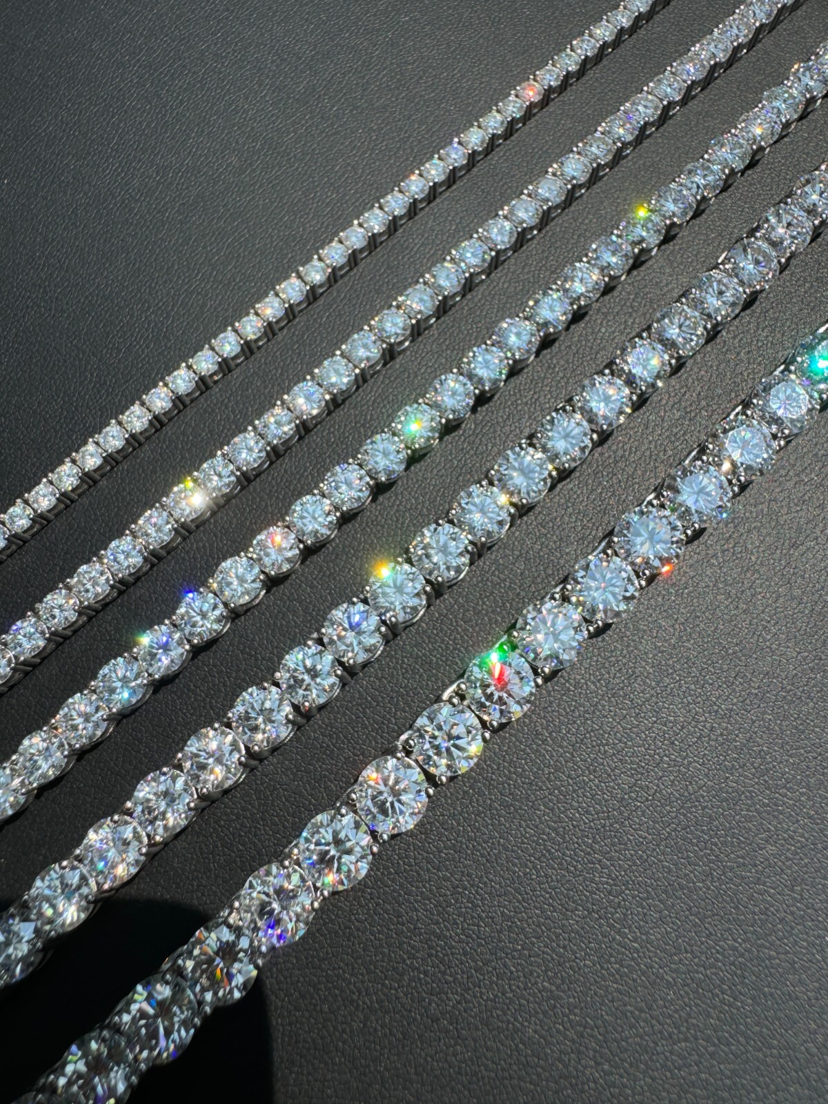 Tennis Chain Real SOLID 925 Sterling Silver CZ ICED Necklace Chain Hip Hop
