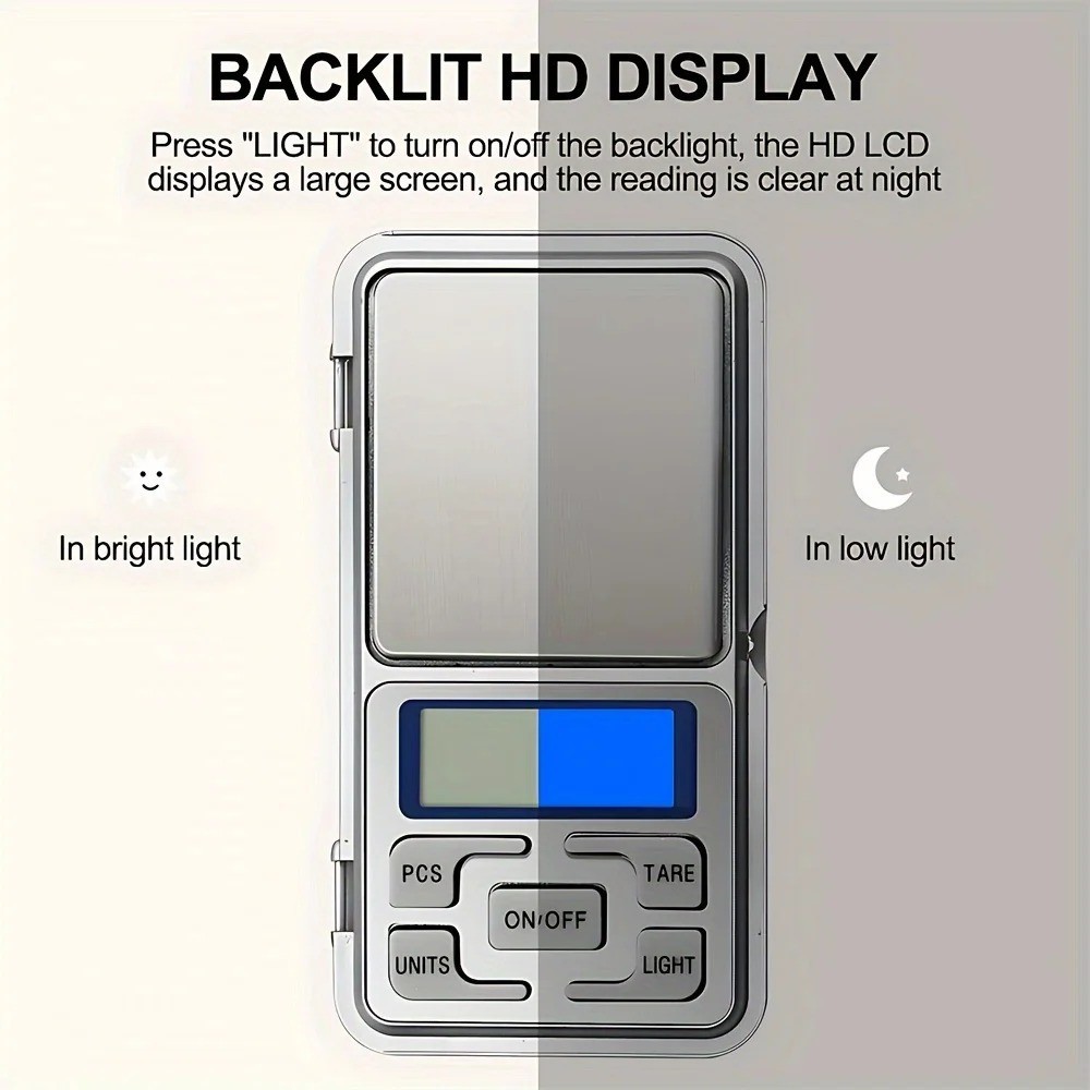 Portable 500g x 0.01g Mini Digital Scale Jewelry Pocket Balance Weight Gram LCD