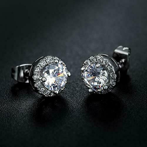 3 PACK SET 925 Sterling Silver Stud Earrings For Women