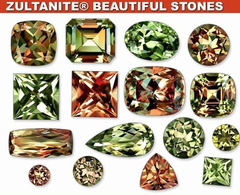 Certified Color Change Zultanite Gemstone | Fancy Cube Cut Diaspore (96.Ct)