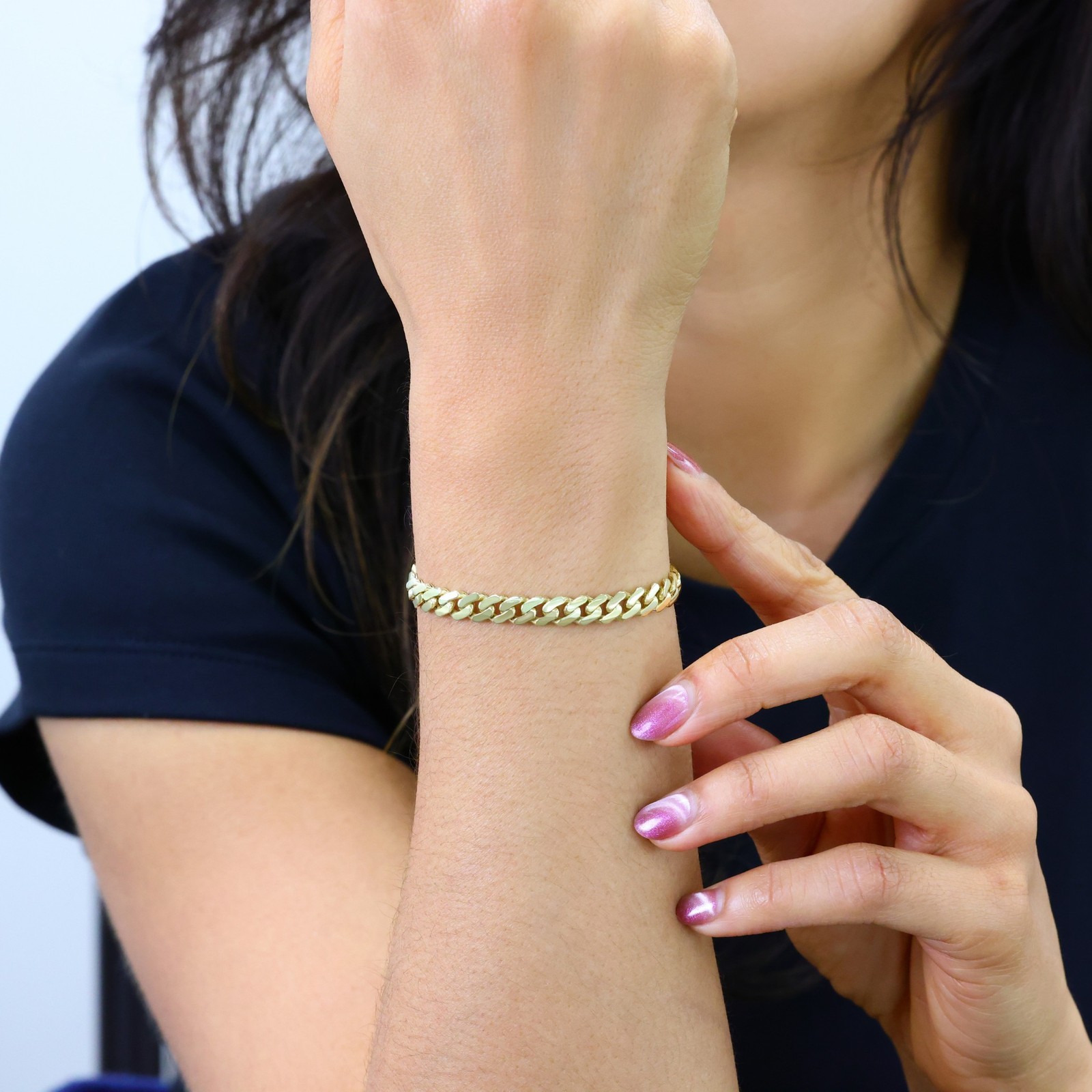 10K Yellow Gold Miami Cuban 6mm Monaco Chain Bracelet Mens Womens 6″ 7″ 8″ 9″