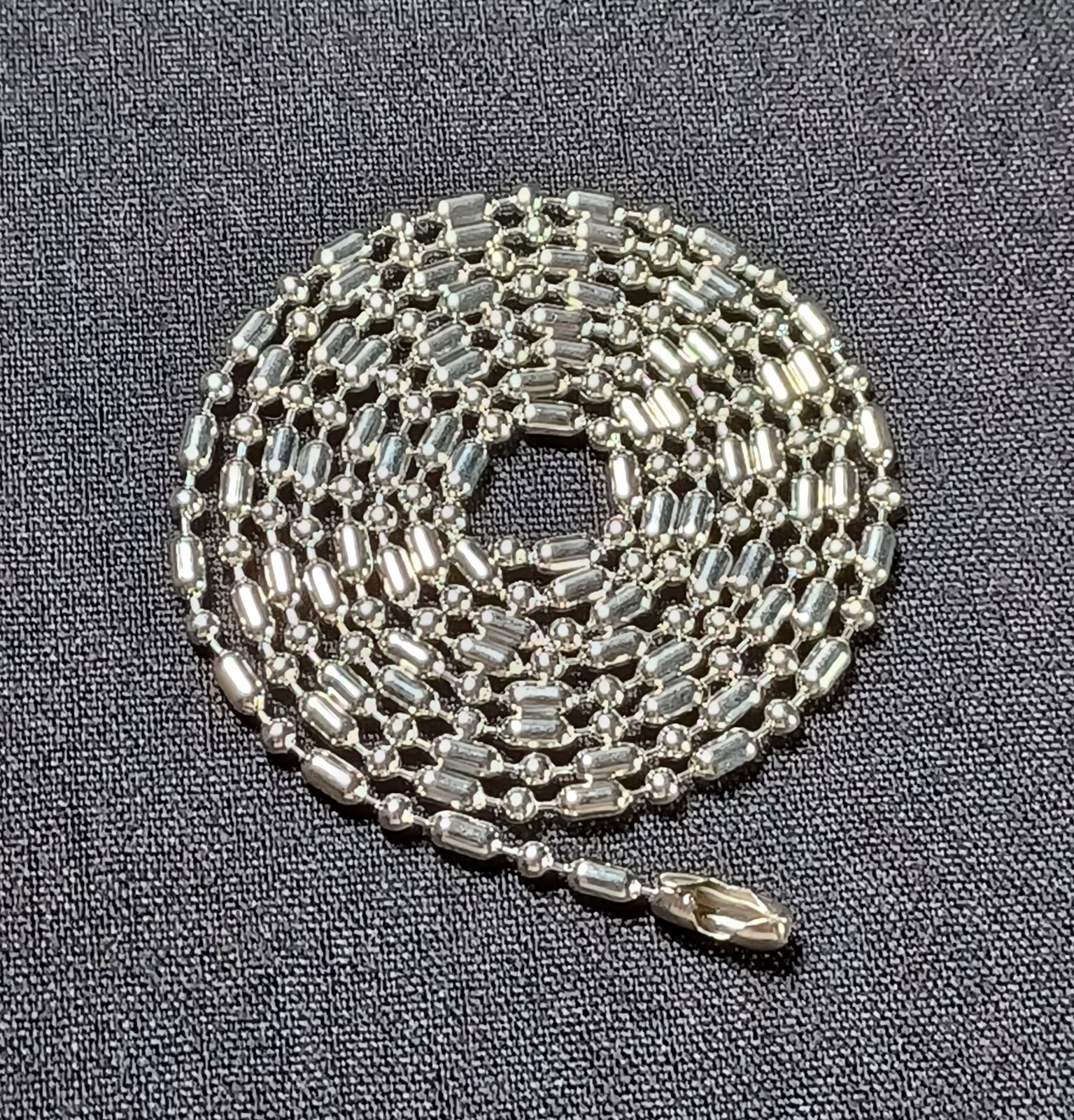 Stainless Steel Bar & Ball Bead Military Type Dog Tag Chain, Necklace, Bracelet