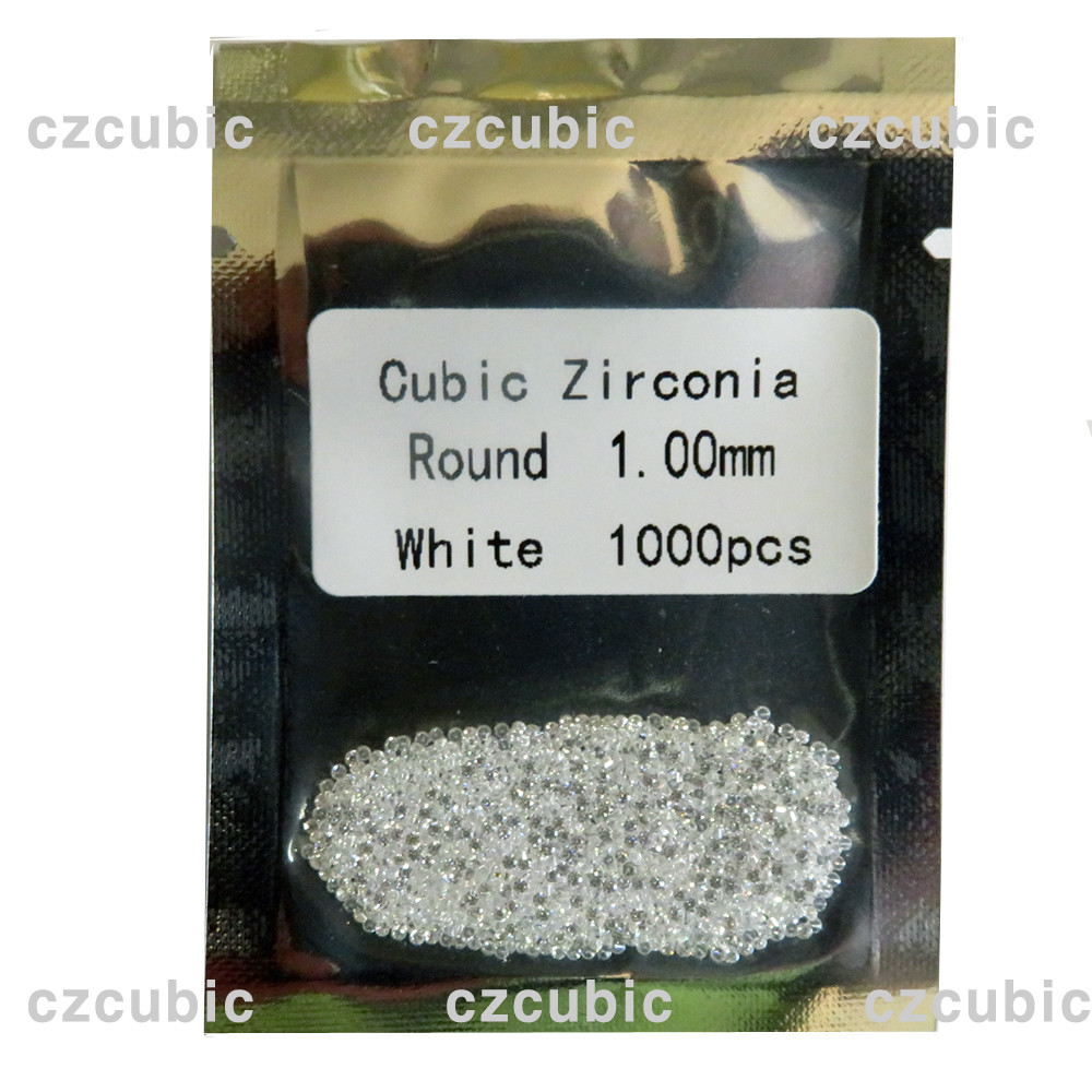 CUBIC ZIRCONIA CZ LOOSE STONE EACH 1000 PCS 0.8 – 2.00 MM 5A QUALITY SHIP IN USA