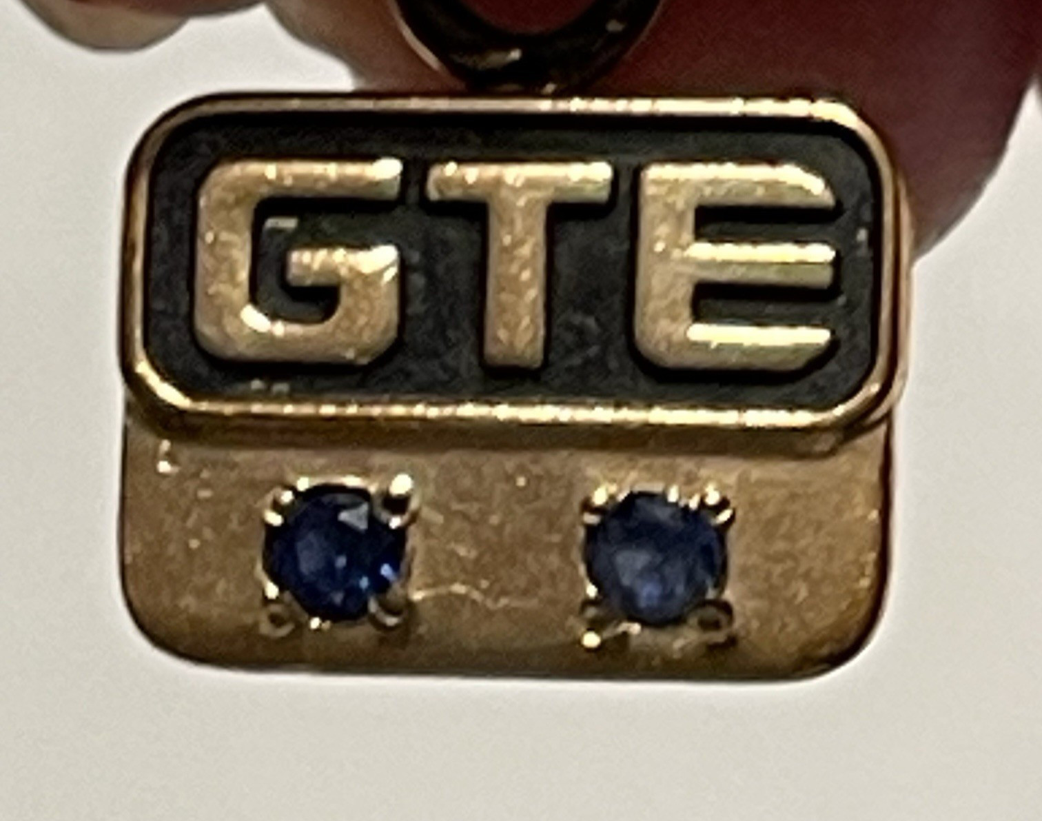 Vintage GTE Charm Gold Filled w/Blue Stones 1/10 10K DBLGF