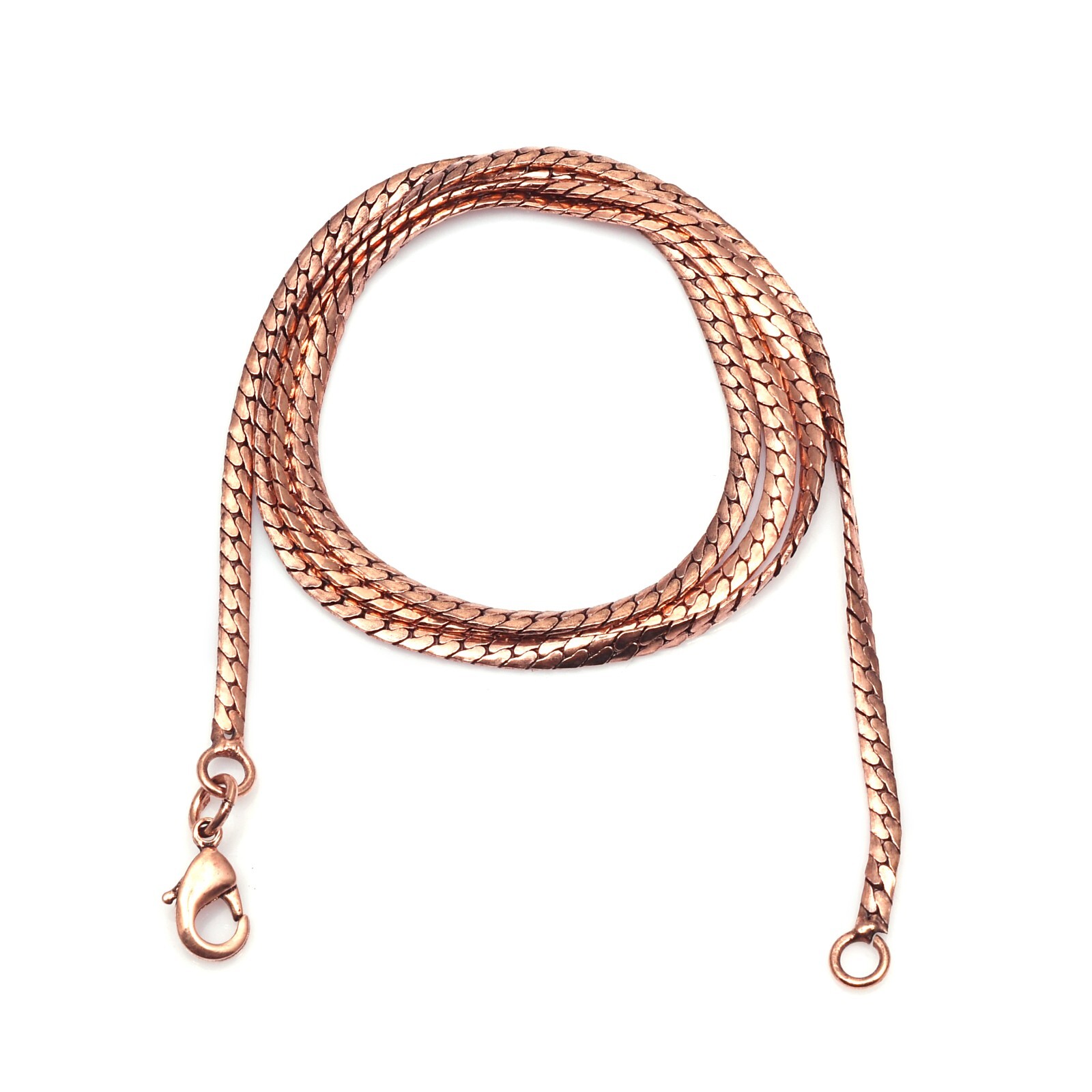 100% Oxidized Pure Copper Box Snake Chain Necklace Gift For Jewelry RJ-08