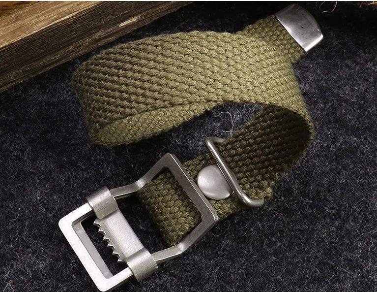 Vintage Premium Canvas Nylon Watch Band Retro Army Pilot Troop Ballistic Strap