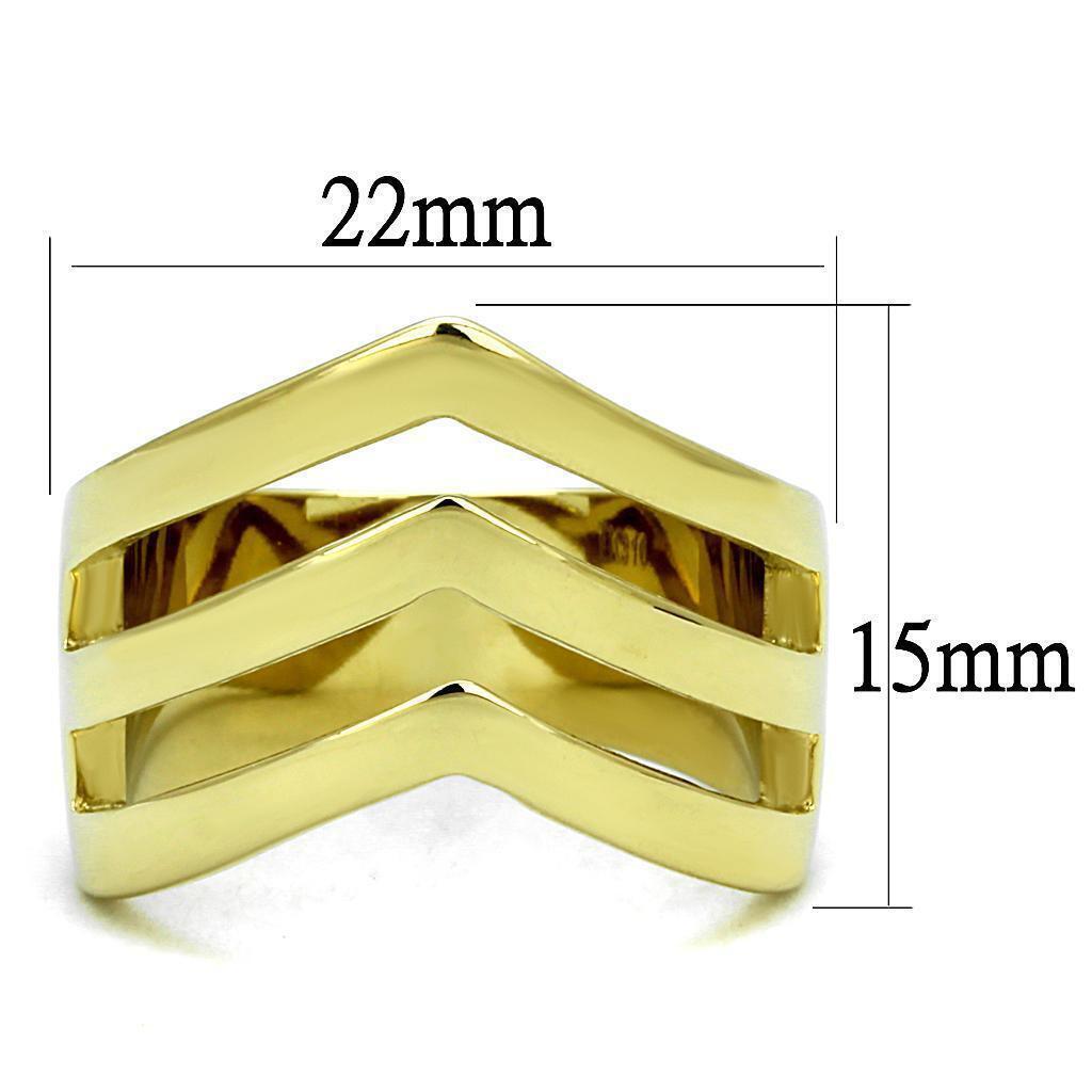 Gold Womens Ring Anillo Para Mujer 316L Stainless Steel Ring 316L Stainless Stee