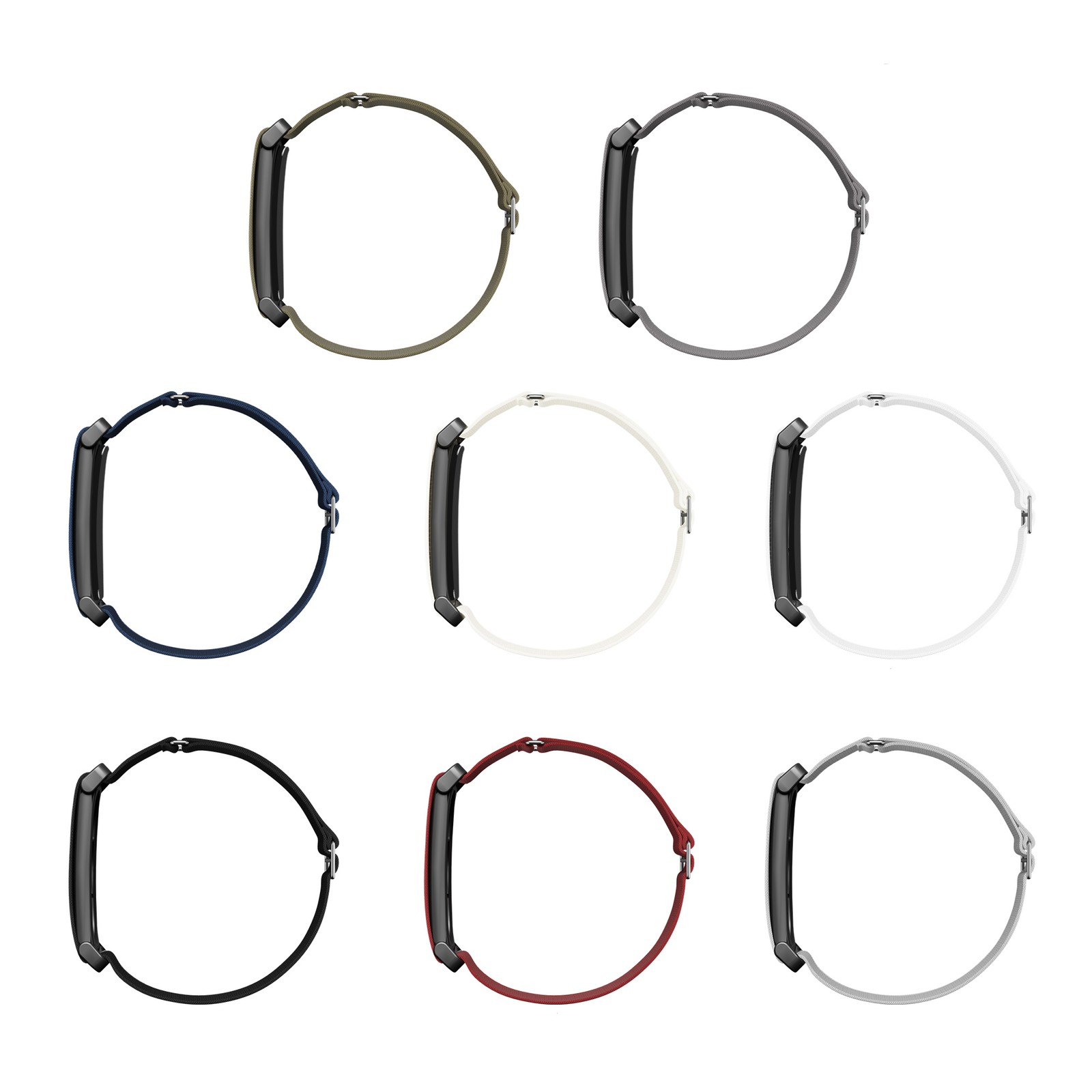For Google Fitbit Air Breathable Nylon Loop Elastic Adjustable Bracelet Strap