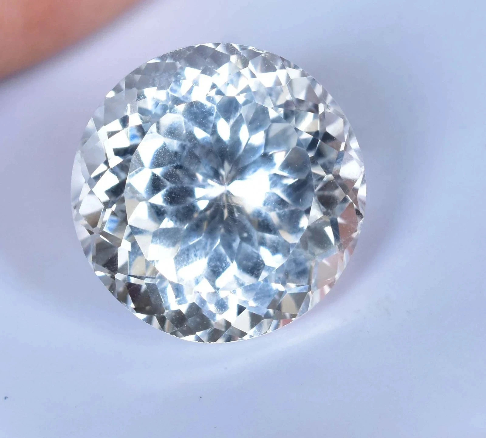 8 mm Natural White Montana Sapphire Round Cut Certified Loose MR Gemstone M02 A+