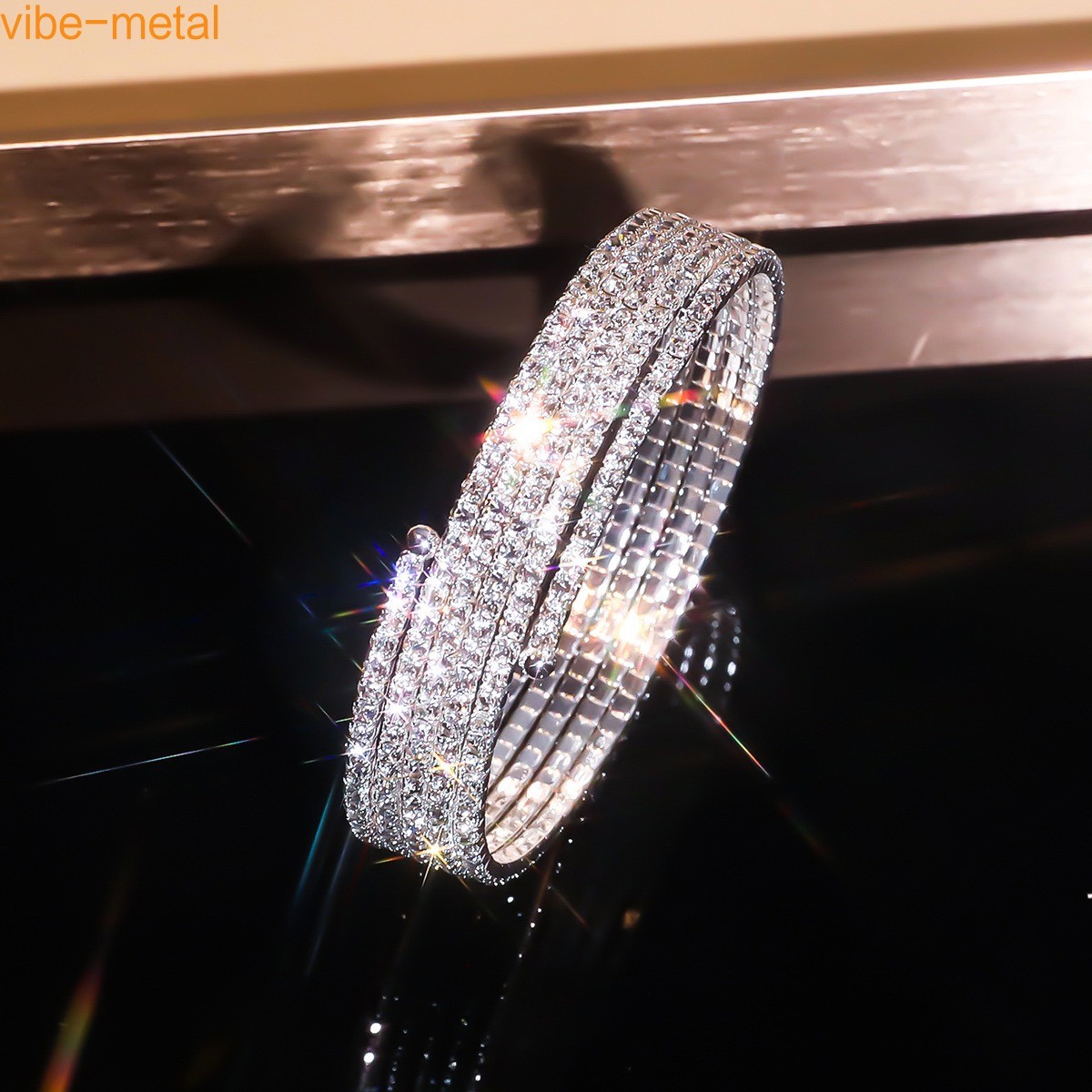 Sparkling Crystal Oval Chain Bracelet, Elegant Women’s Jewelry for Mother’s Day