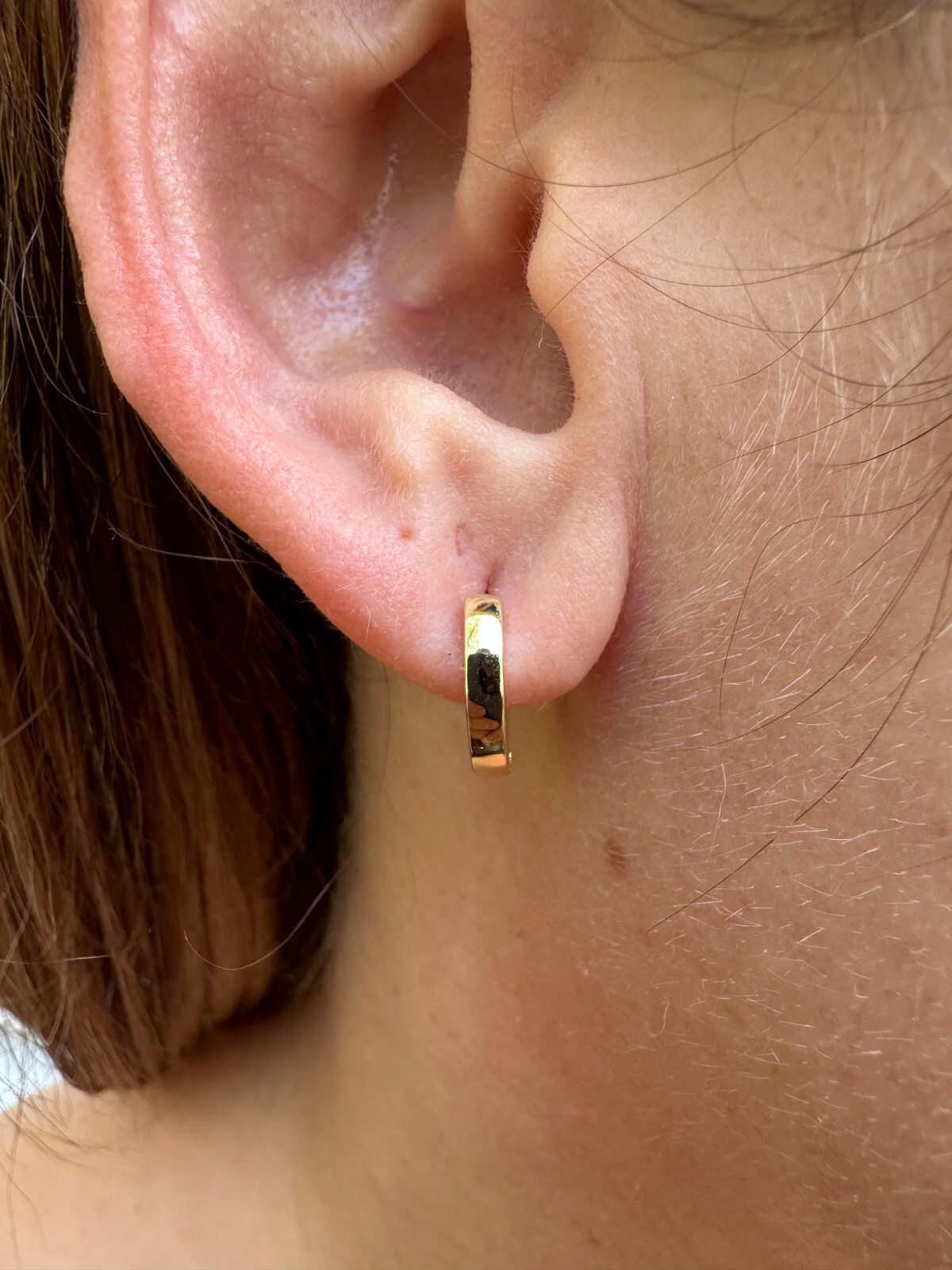 Real 14k Gold Vermeil 925 Silver Hoops Mens Ladies Small Huggie Earrings