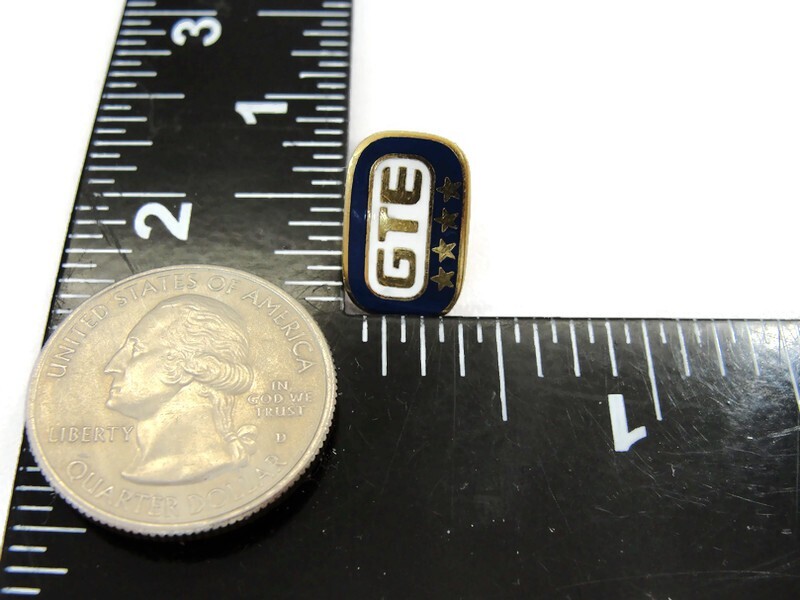 GTE 4 Star 1/10 10Kt Yellow Gold Filled Emblem Tie Tack Lapel Pin