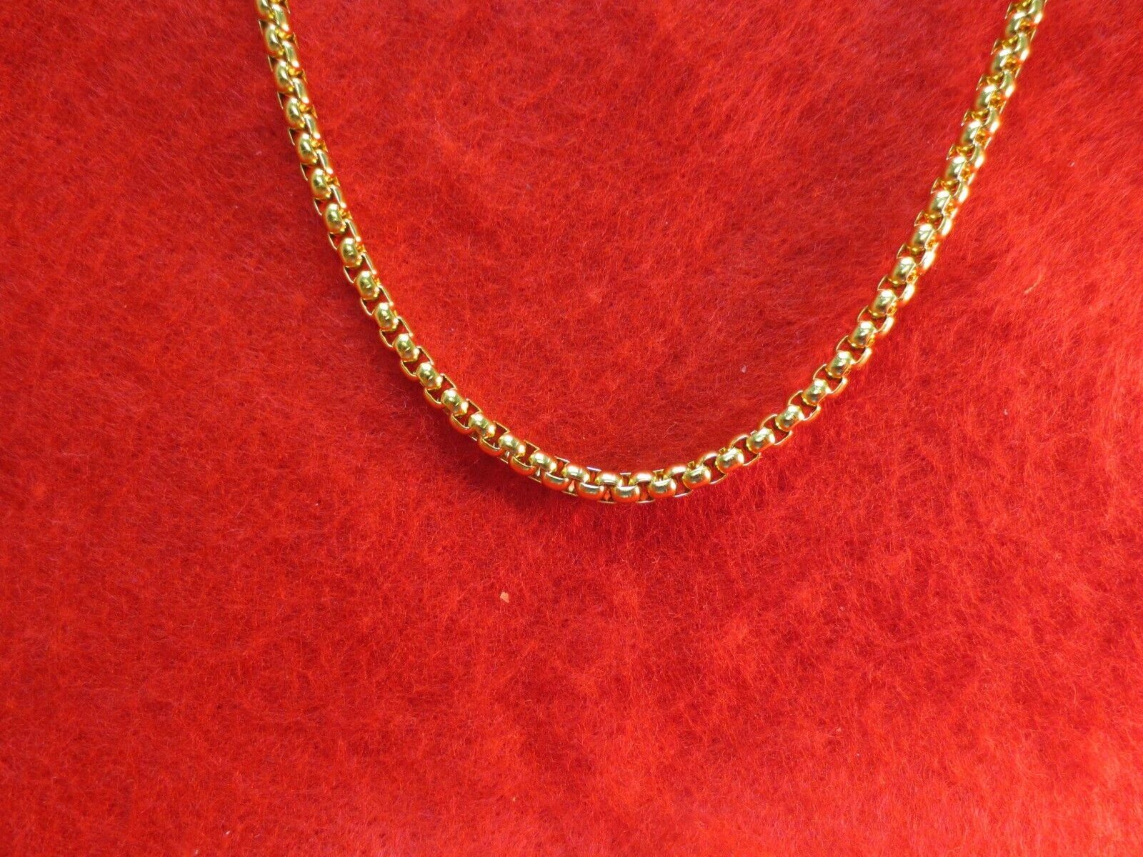 STAINLESS STEEL GOLD PLATED 4MM SMOOTH BOX 16″-60″ CHAIN NECKLACE-GOLD