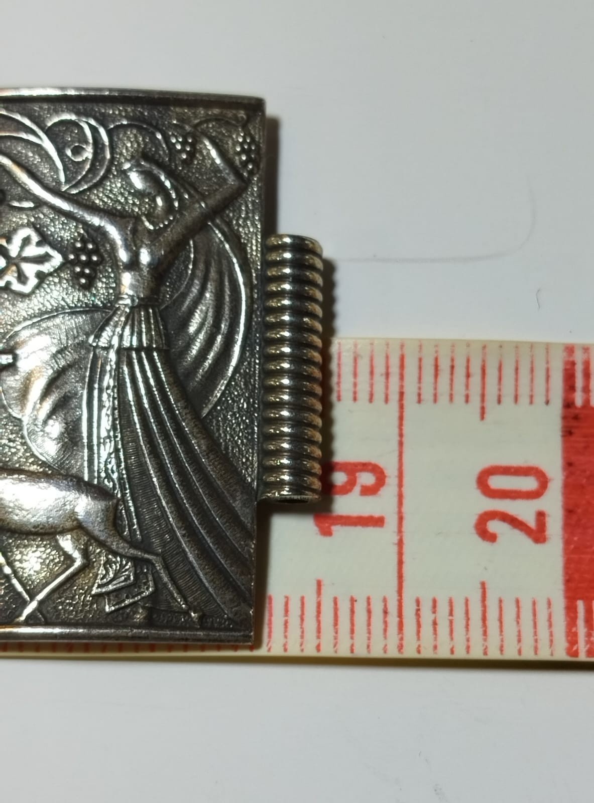 Armenian silver-plated metal bracelet, signed, 8 panels