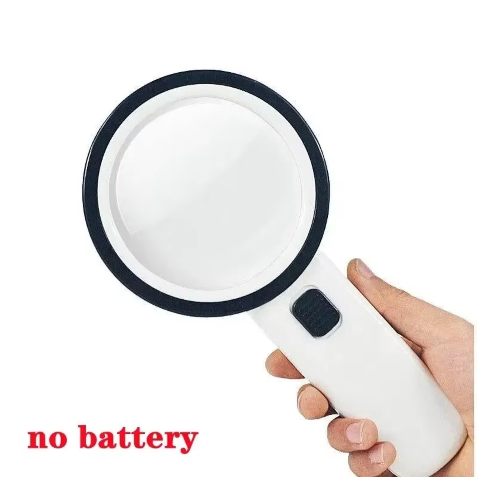 30X Jumbo Handheld Magnifying Glass w 12 Bright LED Light Illuminated Magnifier