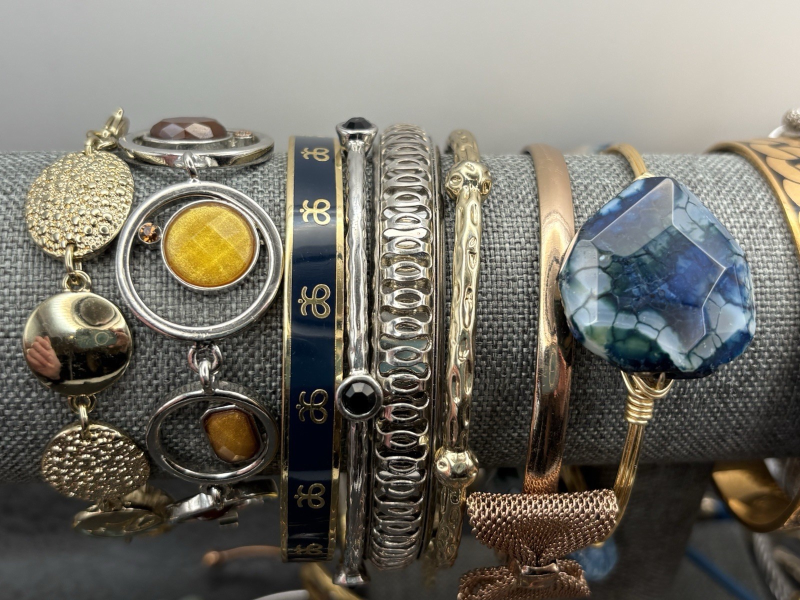 VTG – Modern Boho Ethnic Mixed Metals Jewelry Lot Bracelet Bangle Cuff