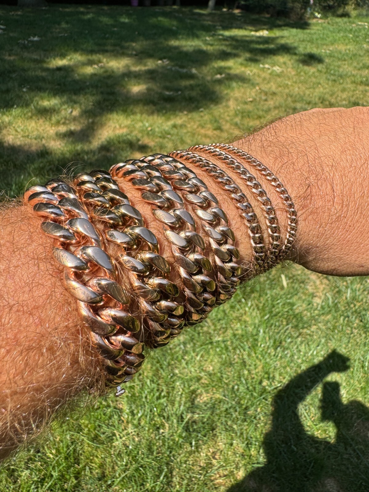Miami Cuban Link Bracelet Rose Gold Plated Stainless Steel 4-18mm