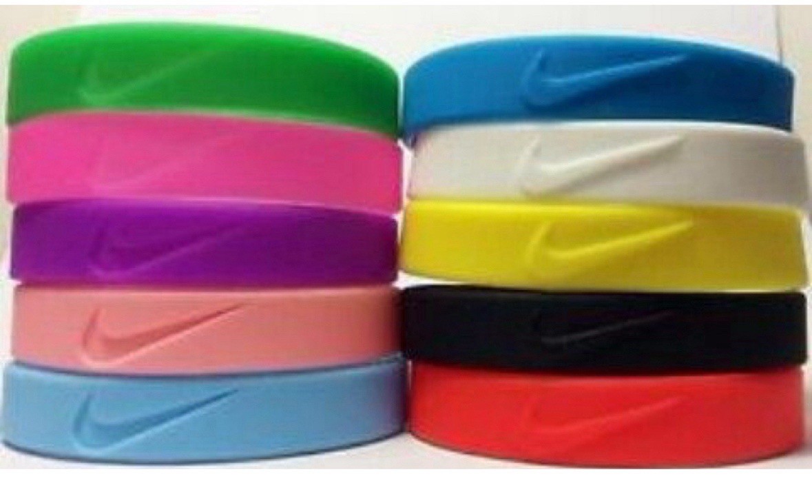 Nike Baller Band Silicone Rubber Bracelet Dubraes Dunks Jordan PICK YOUR COLOR