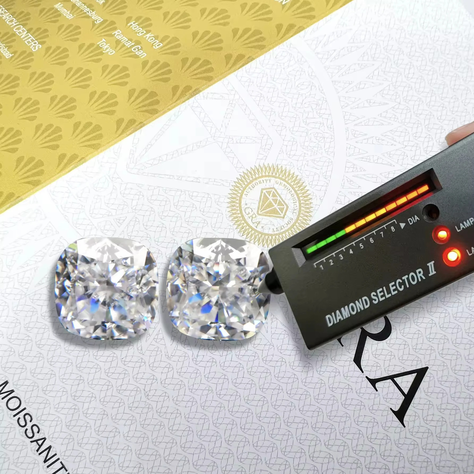 US GRA Cushion Cut 0.1-4ct Moissanite Loose 1-10pcs D Color VVS1 Wholesale Price