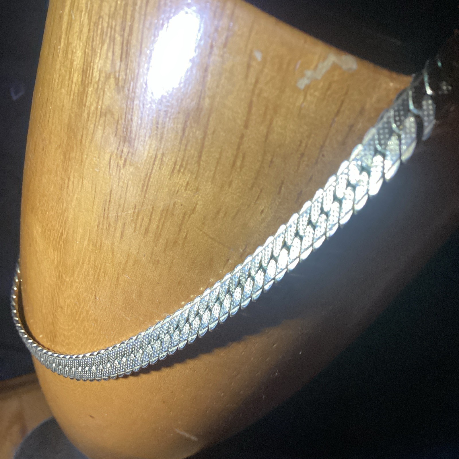 Vintage Gold ‘Monet’ Gold Filled Snake Style Chain/Choker Herringbone Bracelet