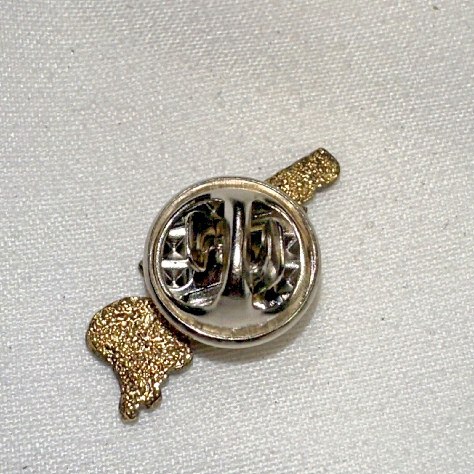 Lot of 5 Gold Color Metal “YES ABBA LOVES ME” Christian Brooch Lapel Tie Pin