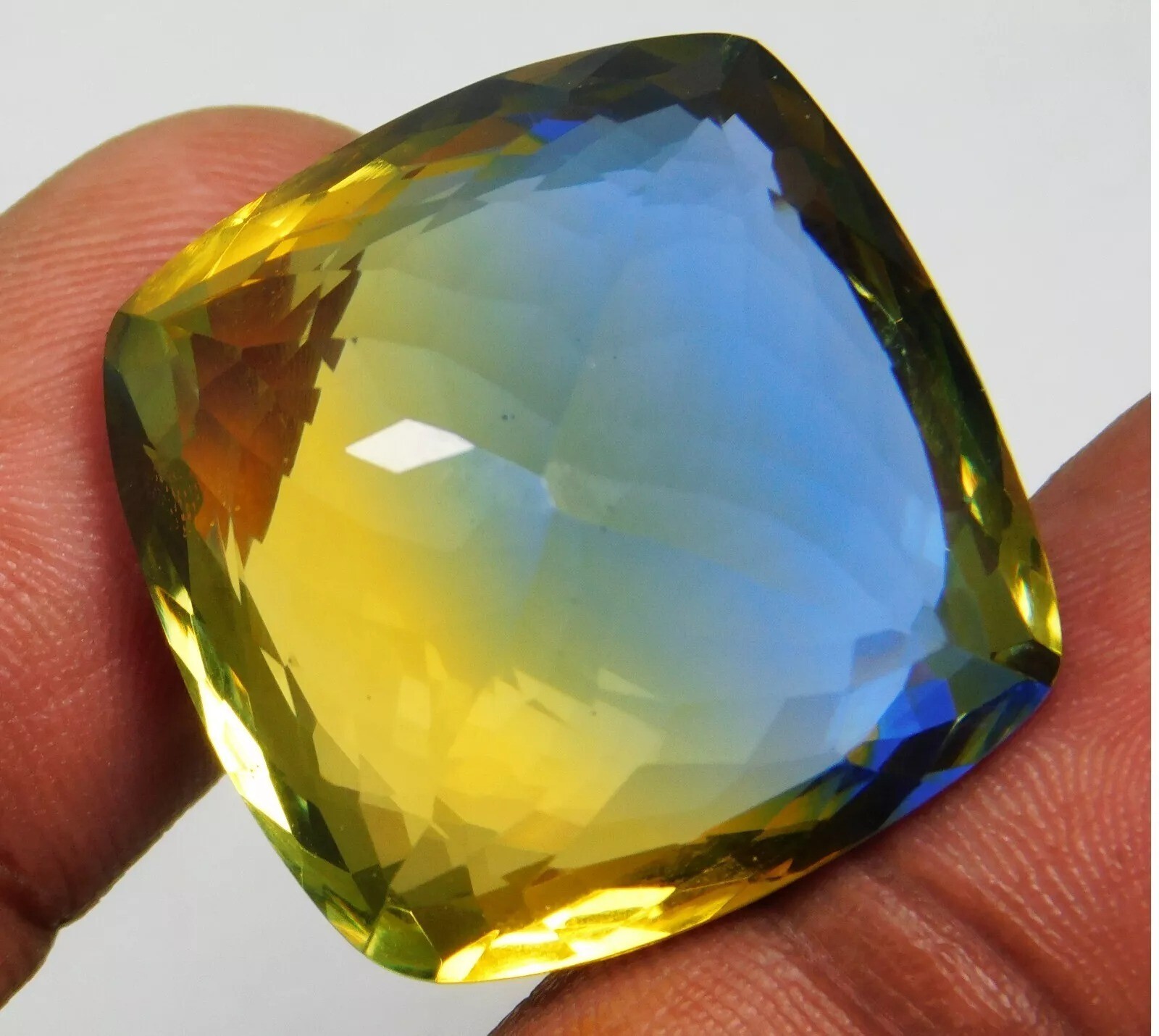 Tourmaline Bi-Color Cushion Cut Natural 58-60 Ct Loose EGL Certified Gemstone